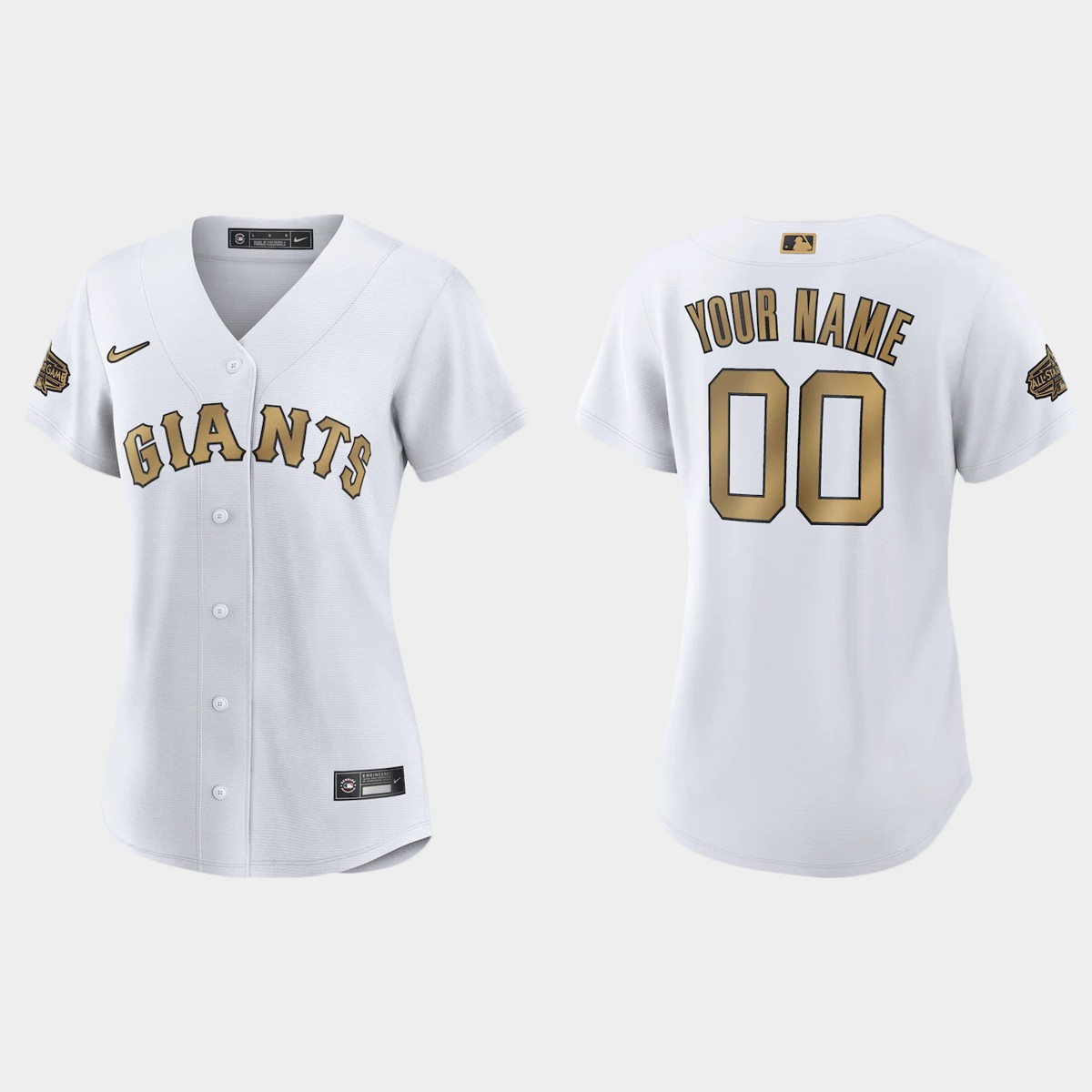 Women San Francisco Giants Custom White 2022 MLB All-Star Game Jersey
