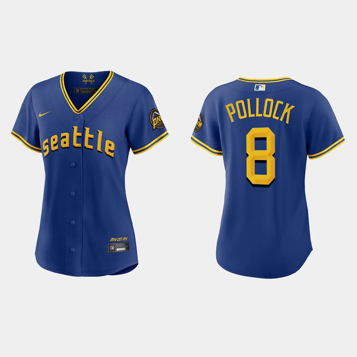 Women Seattle Mariners AJ Pollock Royal 2023 City Connect Jersey