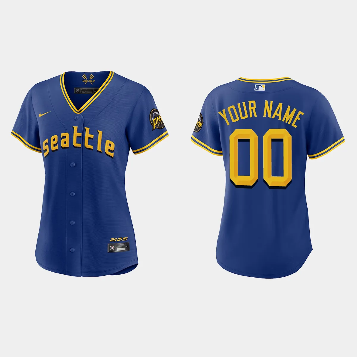 Women Seattle Mariners Custom Royal 2023 City Connect Jersey