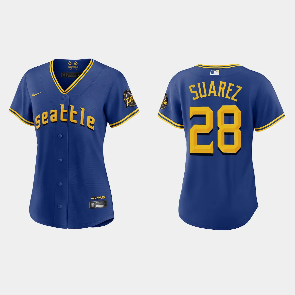 Women Seattle Mariners Eugenio Suarez Royal 2023 City Connect Jersey