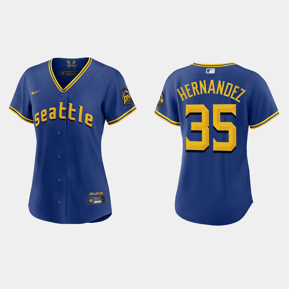 Women Seattle Mariners Teoscar Hernandez Royal 2023 City Connect Jersey