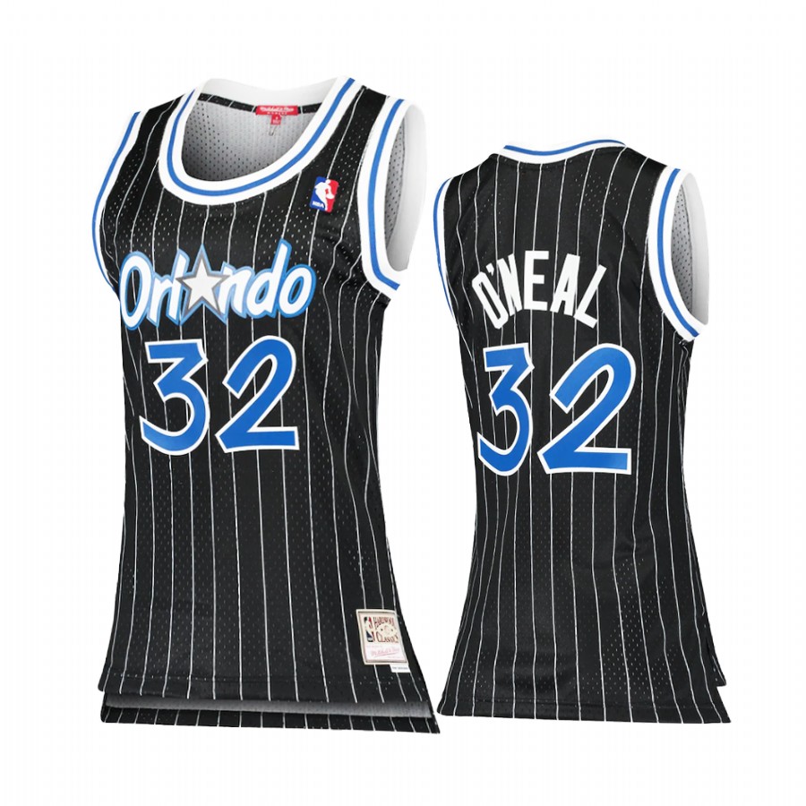 Women Shaquille O'Neal #32 Orlando Magic Black 1994-95 Hardwood Classics Jersey