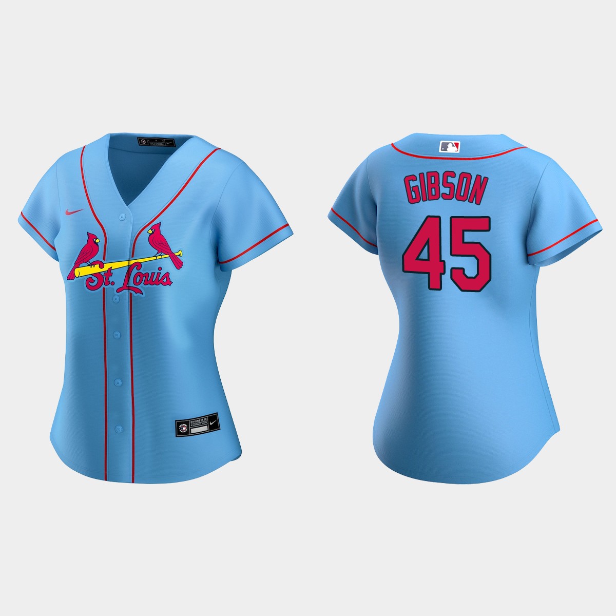Women St. Louis Cardinals Bob Gibson Blue Jersey