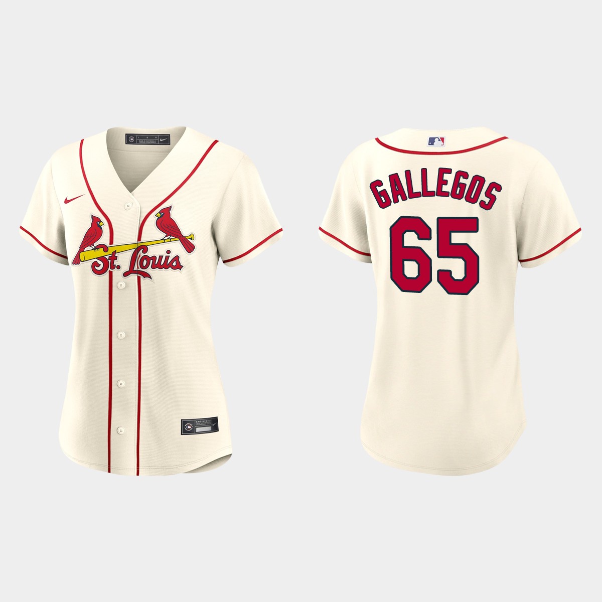 Women St. Louis Cardinals Giovanny Gallegos Cream Jersey