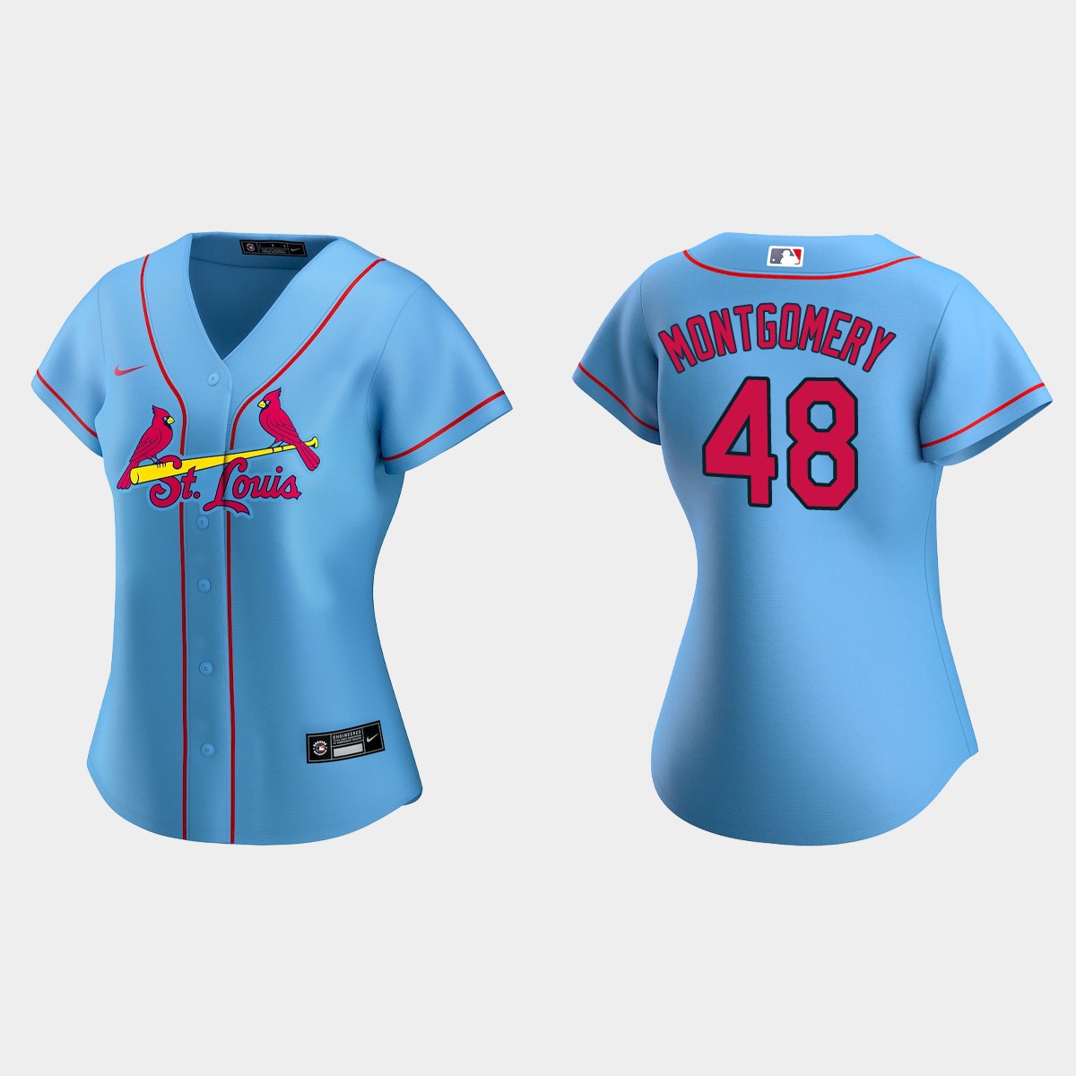 Women St. Louis Cardinals Jordan Montgomery Blue Jersey