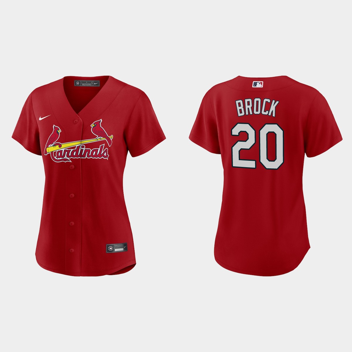 Women St. Louis Cardinals Lou Brock Red Jersey