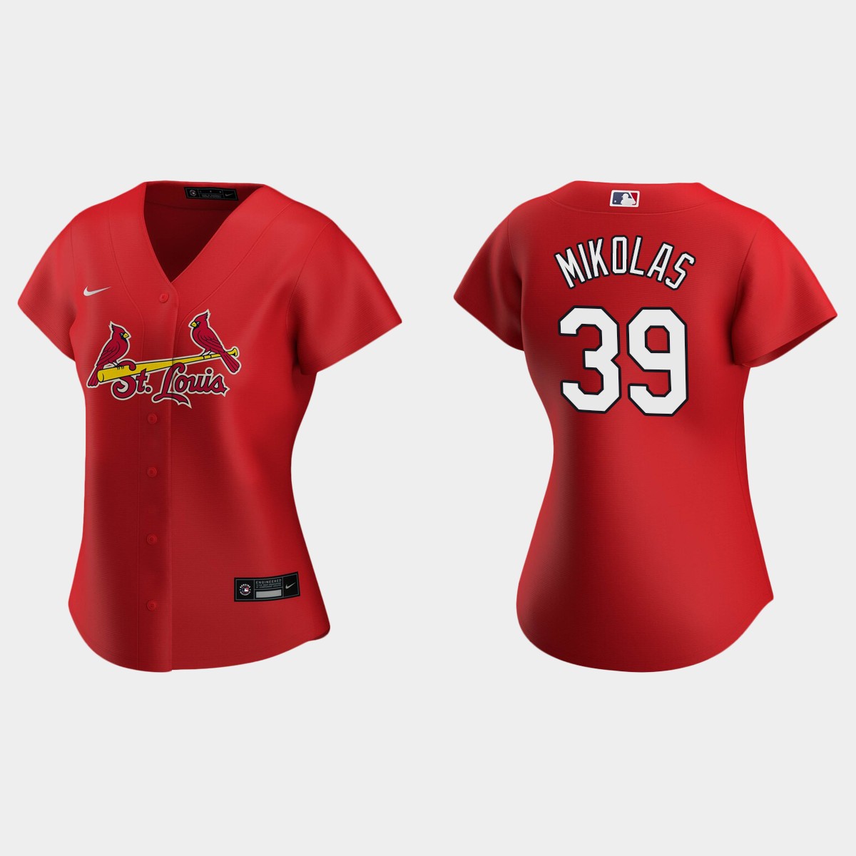 Women St. Louis Cardinals Miles Mikolas Red 2020 Alternate Jersey