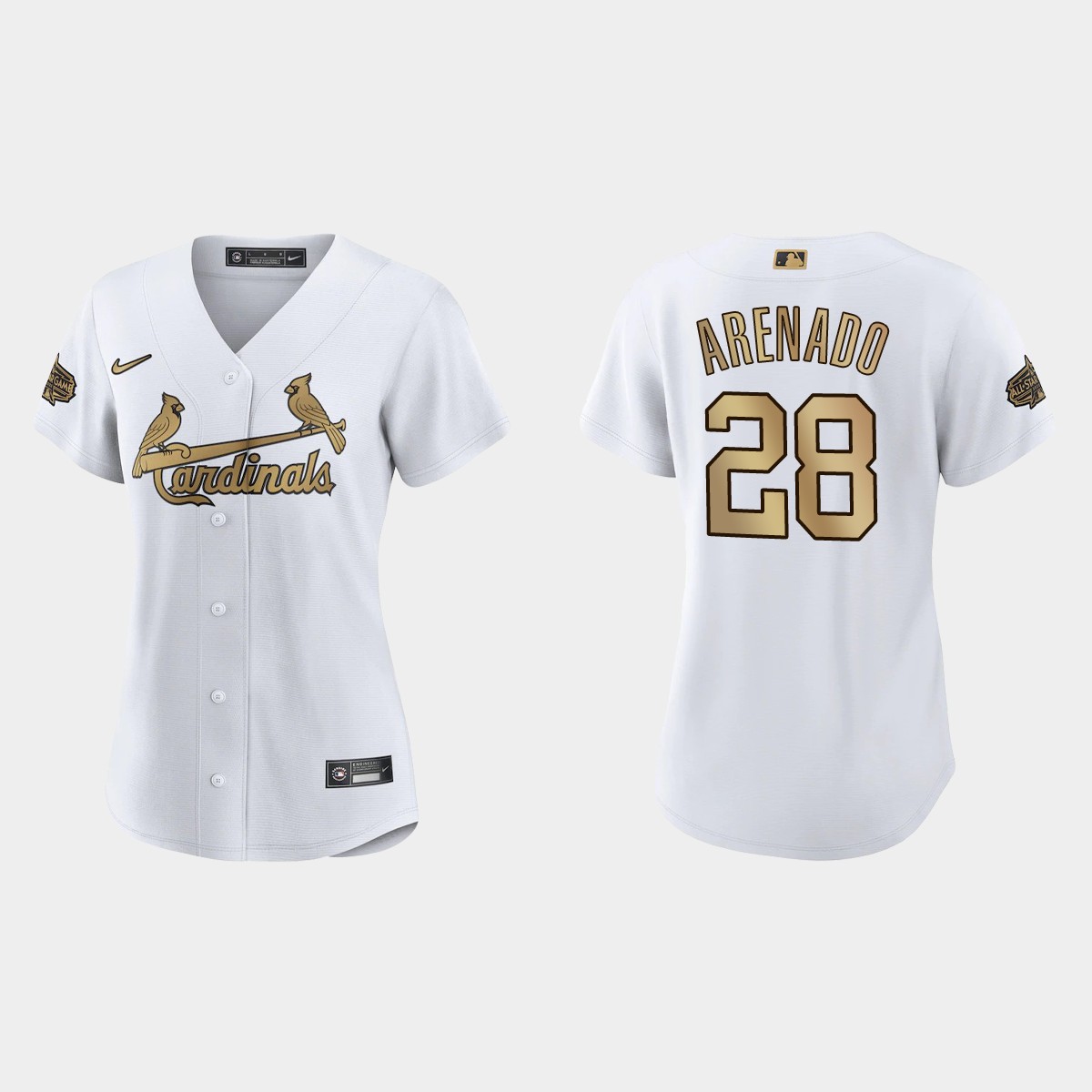 Women St. Louis Cardinals Nolan Arenado White 2022 MLB All-Star Game Jersey