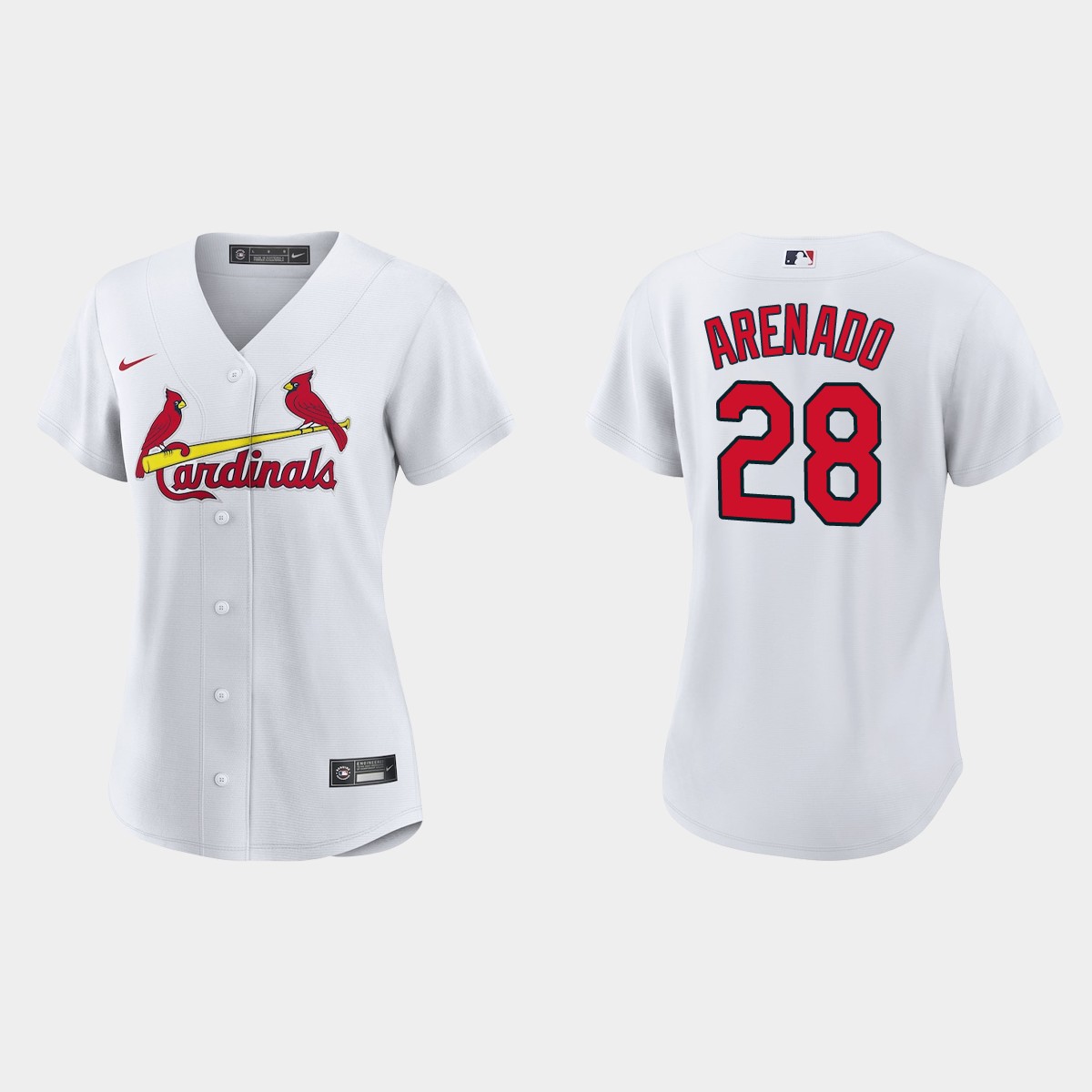 Women St. Louis Cardinals Nolan Arenado White Jersey