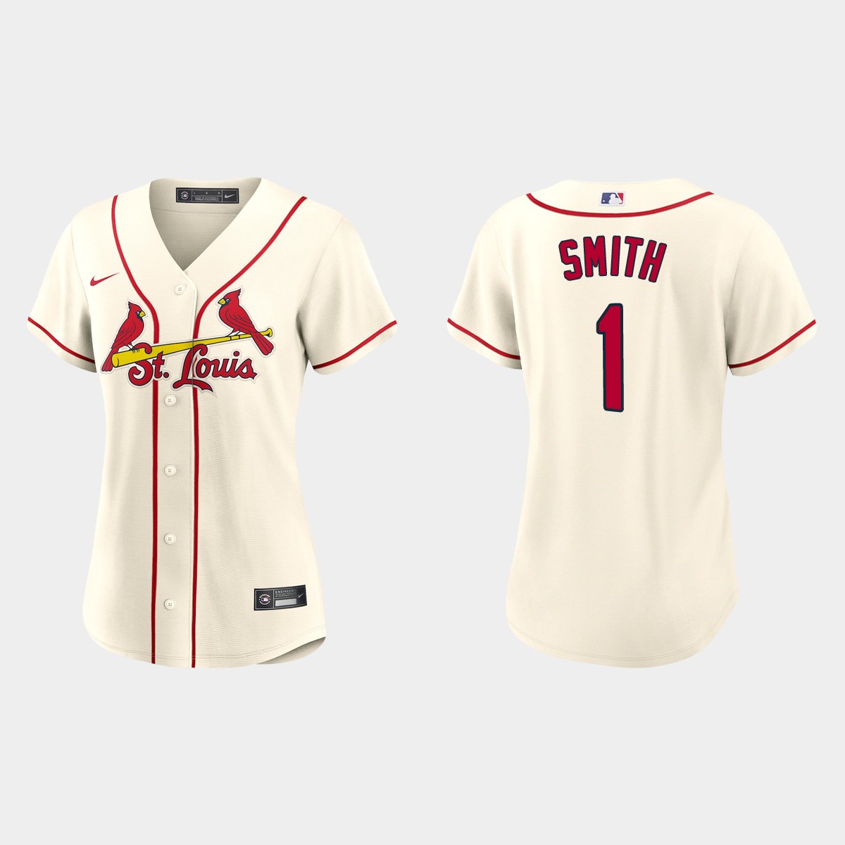 Women St. Louis Cardinals Ozzie Smith Cream Jersey