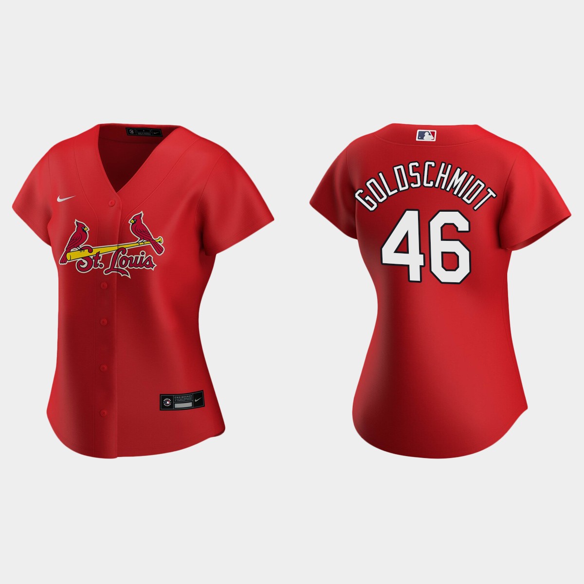 Women St. Louis Cardinals Paul Goldschmidt Red 2020 Alternate Jersey