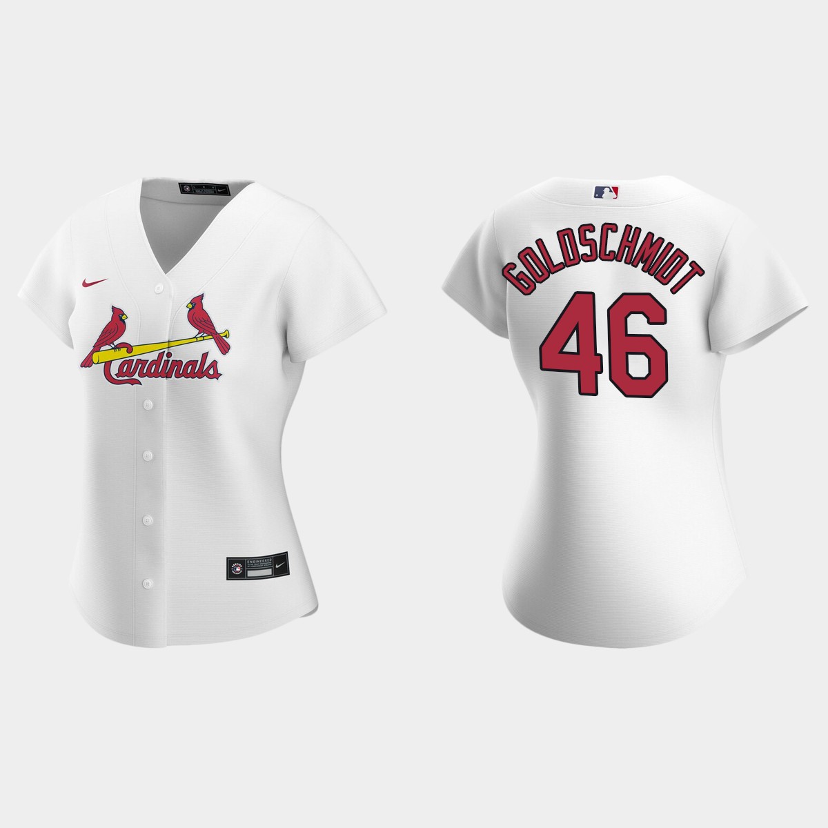 Women St. Louis Cardinals Paul Goldschmidt White 2020 Home Jersey