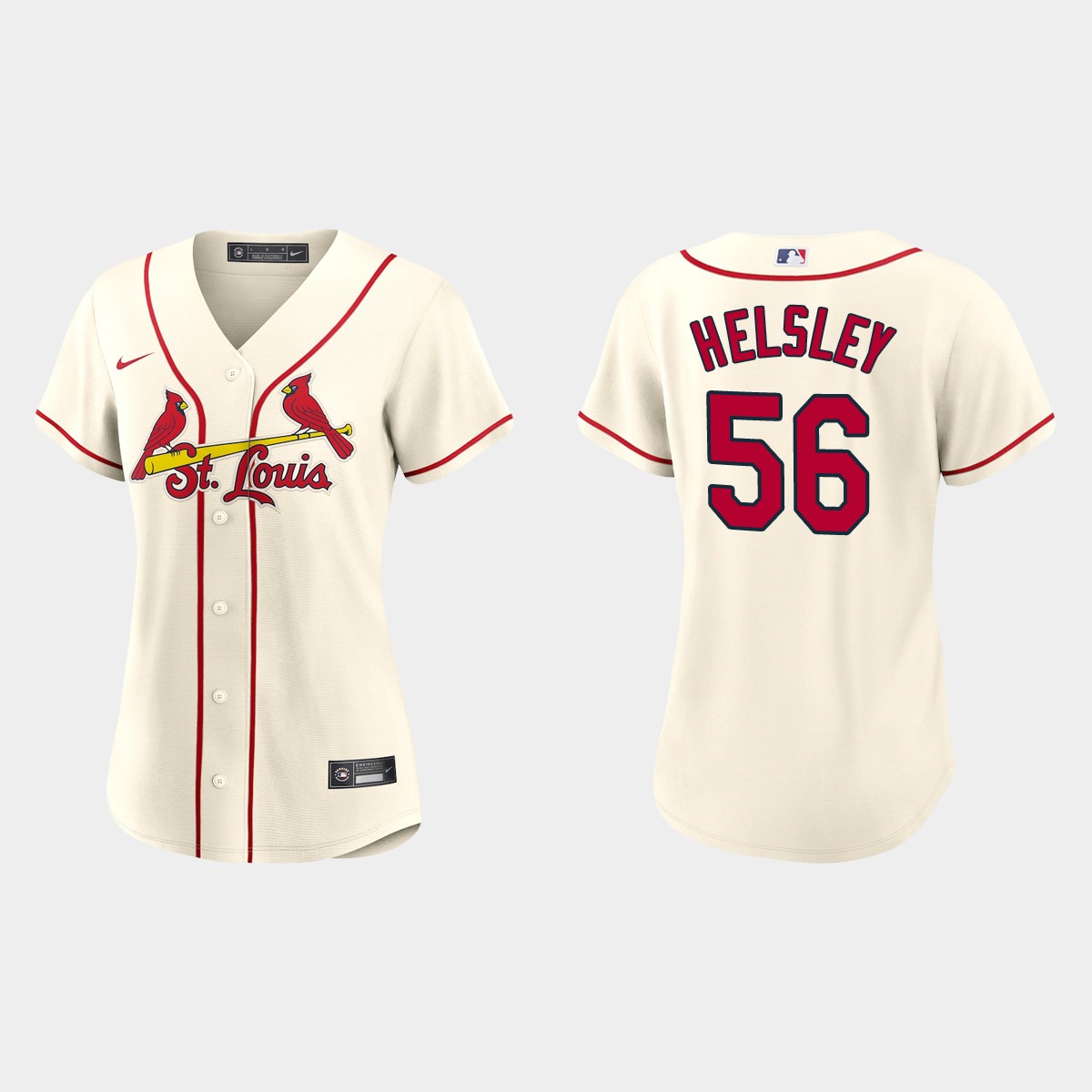 Women St. Louis Cardinals Ryan Helsley Cream Jersey