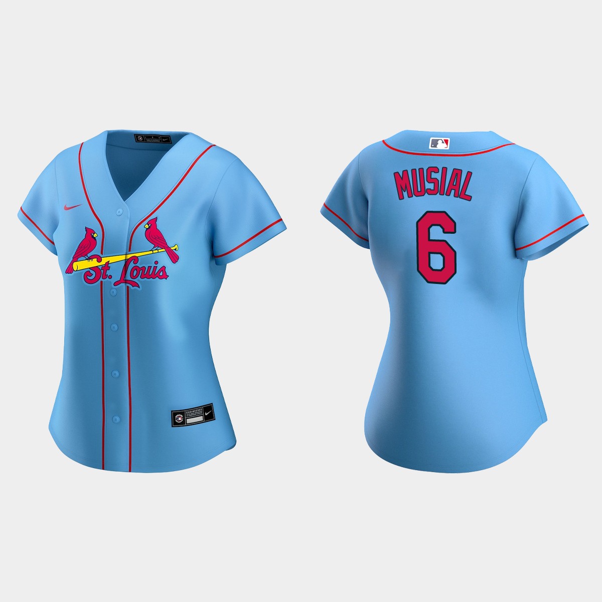 Women St. Louis Cardinals Stan Musial Blue Jersey