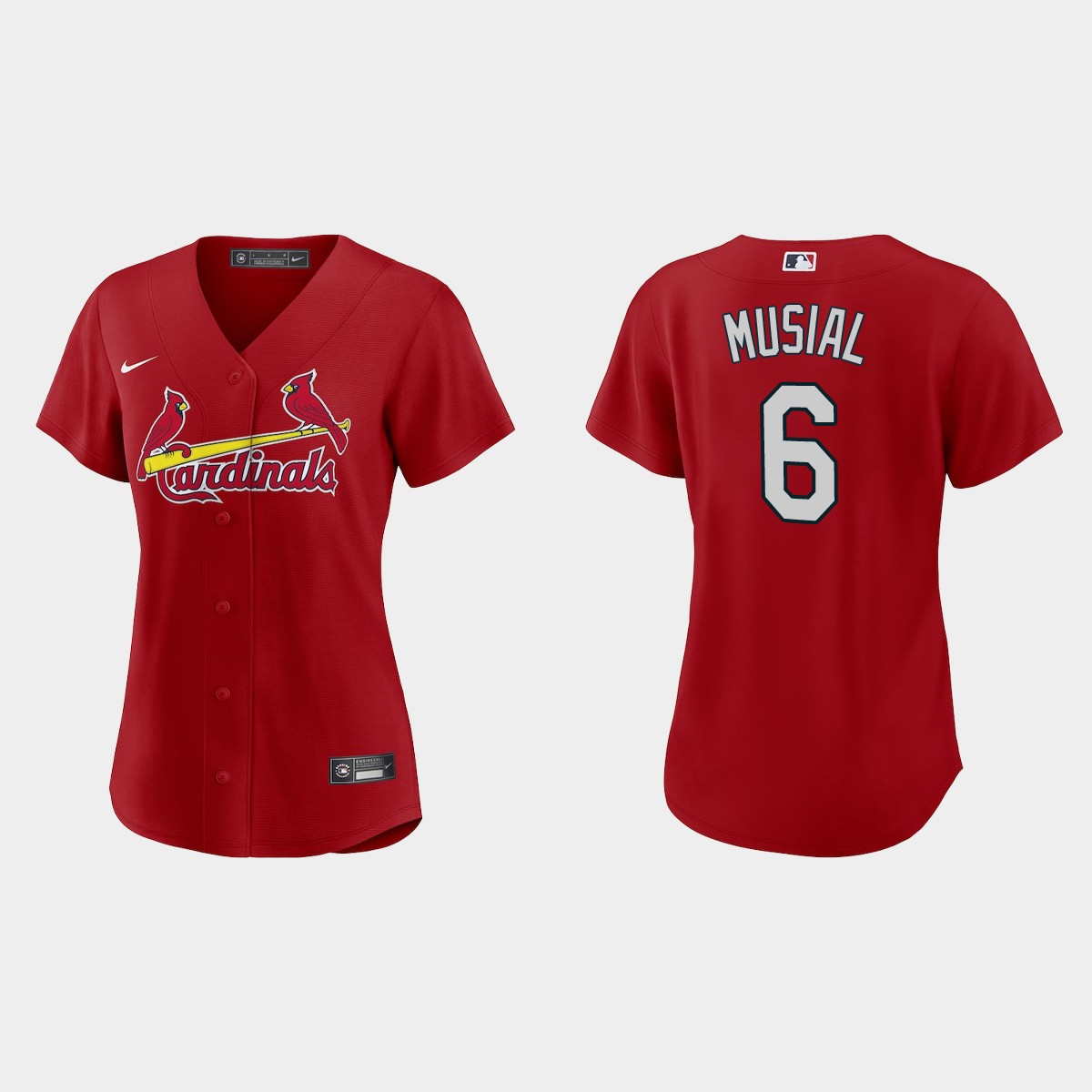 Women St. Louis Cardinals Stan Musial Red Jersey