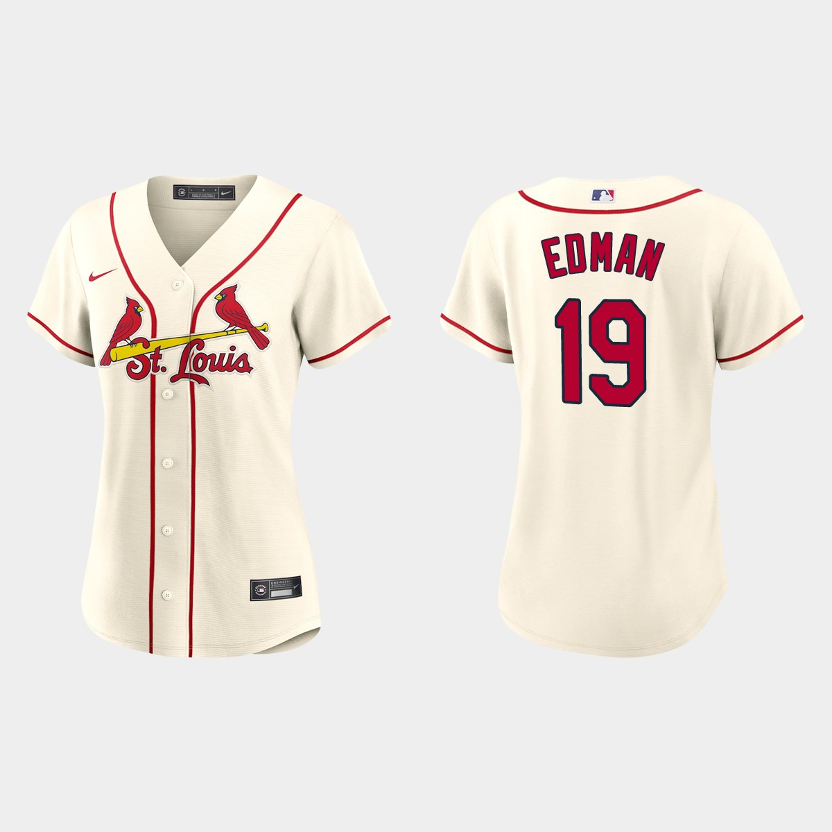 Women St. Louis Cardinals Tommy Edman Cream Jersey