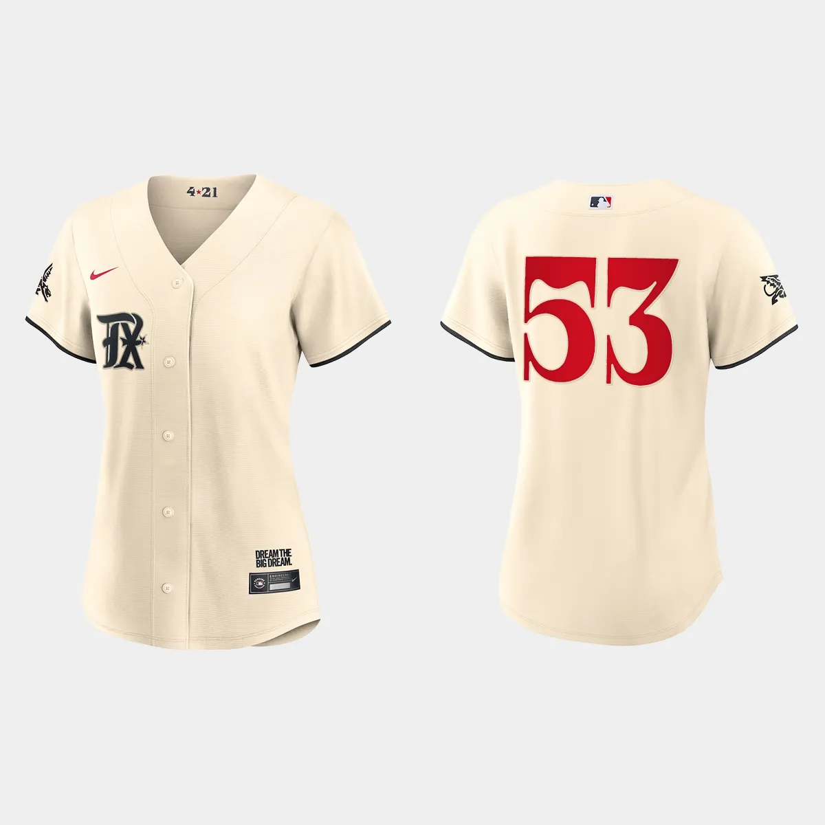 Women Texas Rangers Adolis Garcia Cream 2023 City Connect Jersey