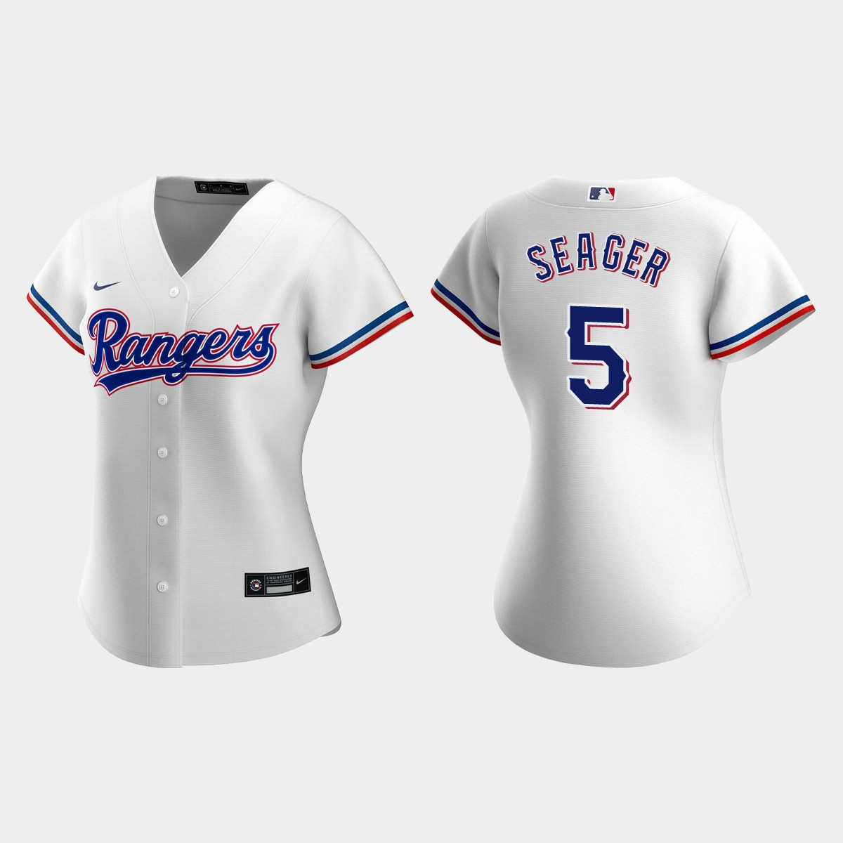 Women Texas Rangers Corey Seager White Jersey