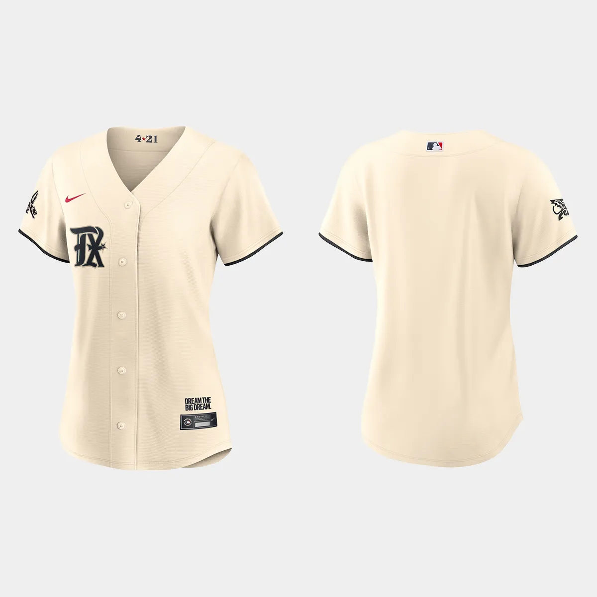 Women Texas Rangers Cream 2023 City Connect Jersey
