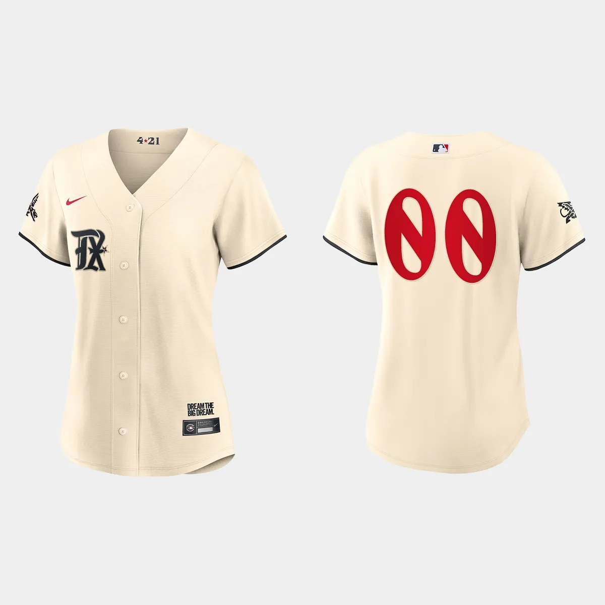 Women Texas Rangers Custom Cream 2023 City Connect Jersey