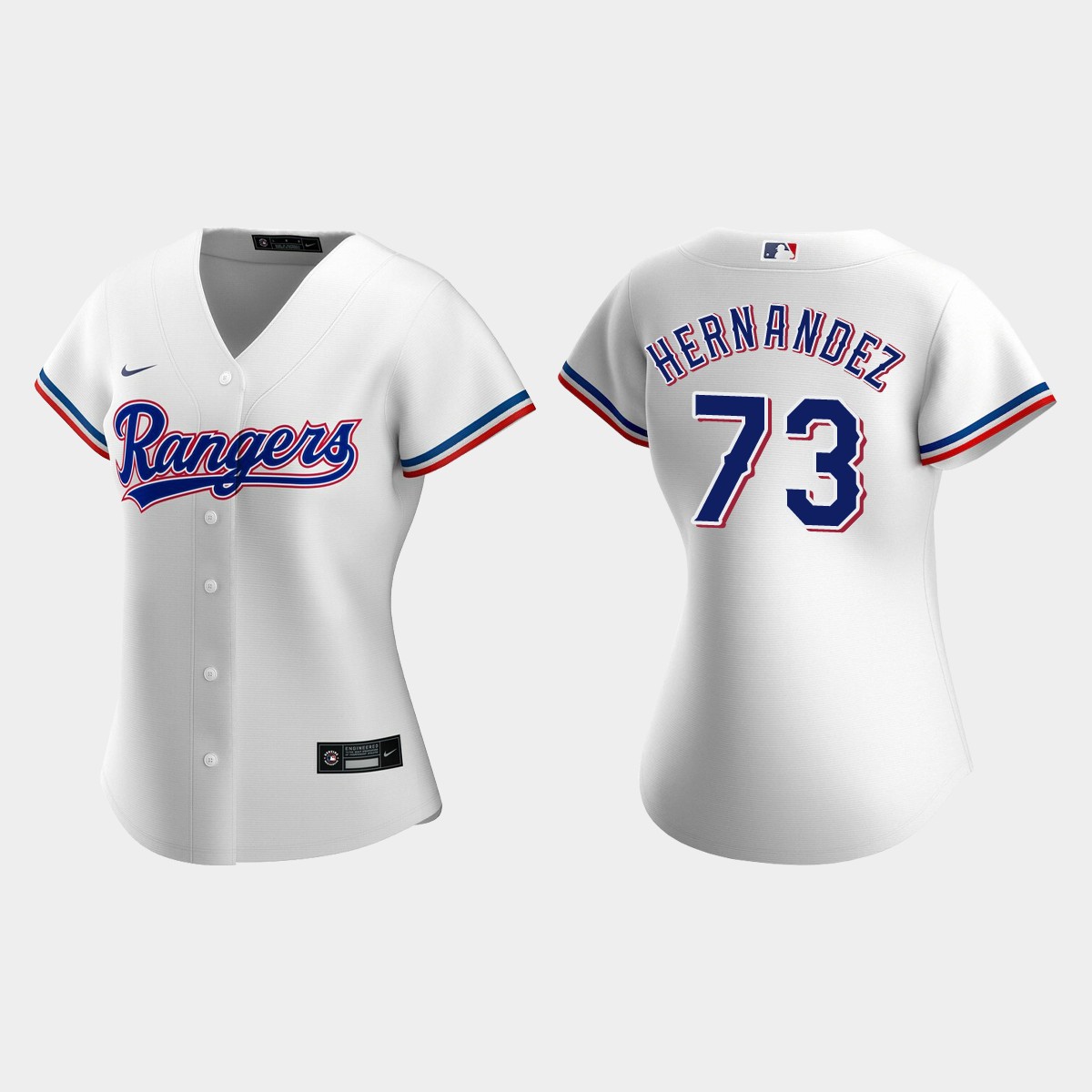 Women Texas Rangers Jonathan Hernandez White Jersey