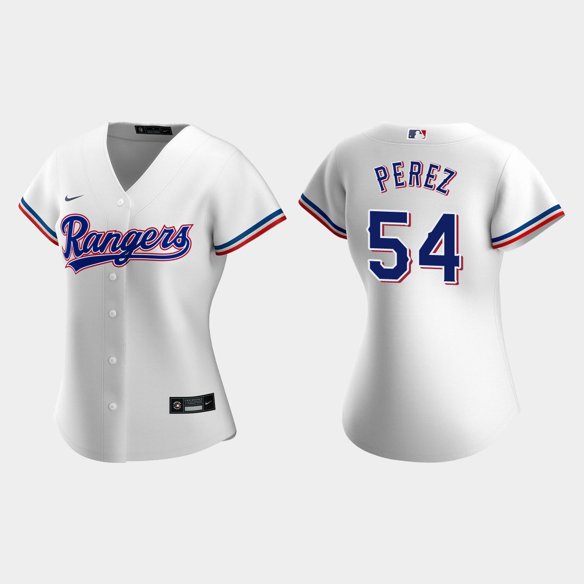 Women Texas Rangers Martin Perez White Jersey