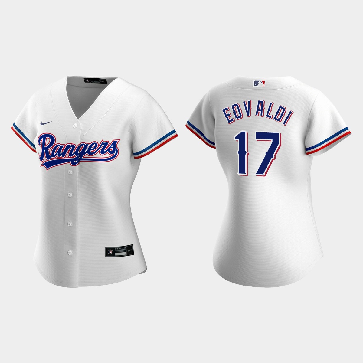 Women Texas Rangers Nathan Eovaldi White Jersey