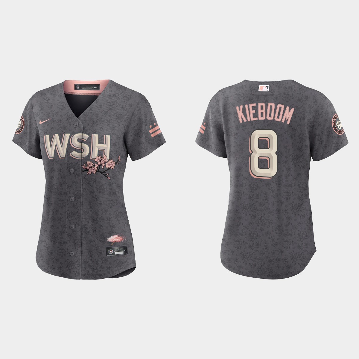 Women Washington Nationals Carter Kieboom Gray 2022 City Connect Jersey