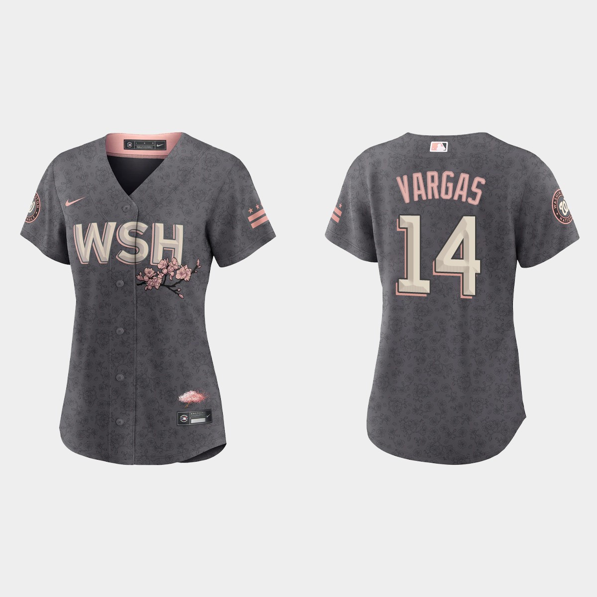 Women Washington Nationals Ildemaro Vargas Gray 2022 City Connect Jersey