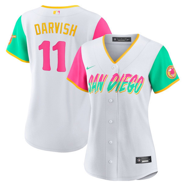 Women Yu Darvish San Diego Padres Cool Base "Vibrant" City Connect Jersey 2022 - All Stitched