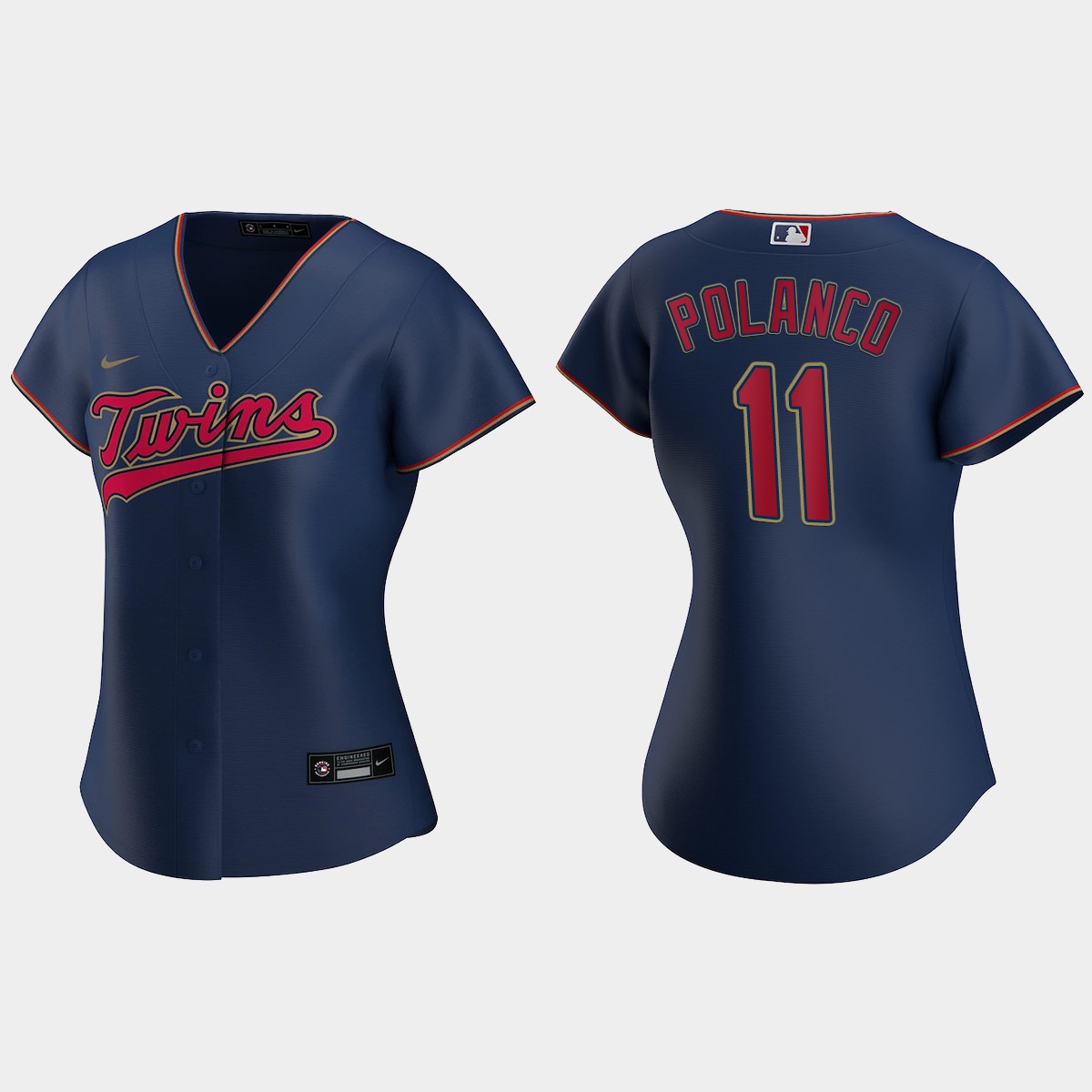 Women's #11 Jorge Polanco Minnesota Twins Alternate Jersey - Navy