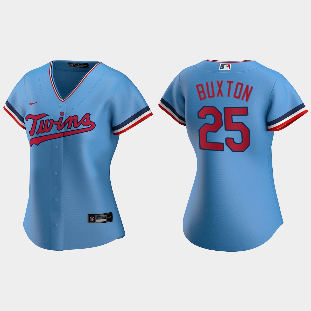 Women's #25 Byron Buxton Minnesota Twins Alternate Jersey - Light Blue