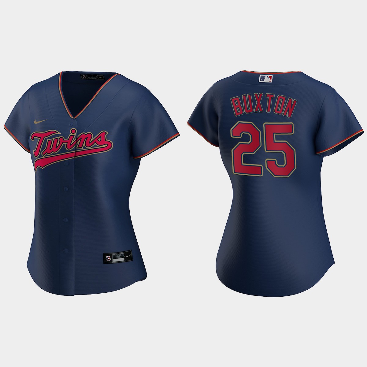 Women's #25 Byron Buxton Minnesota Twins Alternate Jersey - Navy