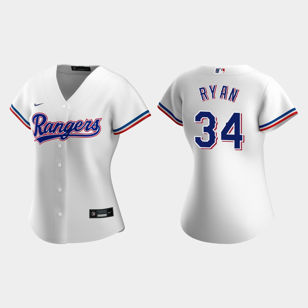 Women's #34 Nolan Ryan Texas Rangers Home Jersey - White