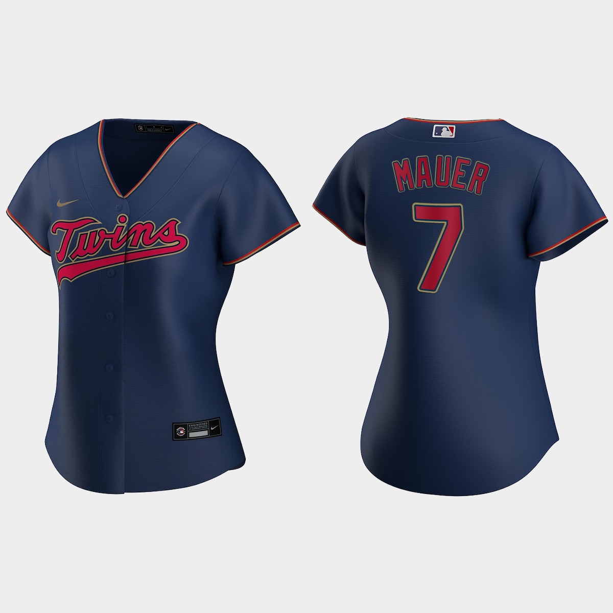 Women's #7 Joe Mauer Minnesota Twins Alternate Jersey - Navy