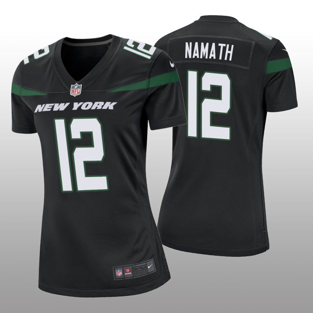 Women's 2019 Joe Namath #12 New York Jets Black Game Jersey