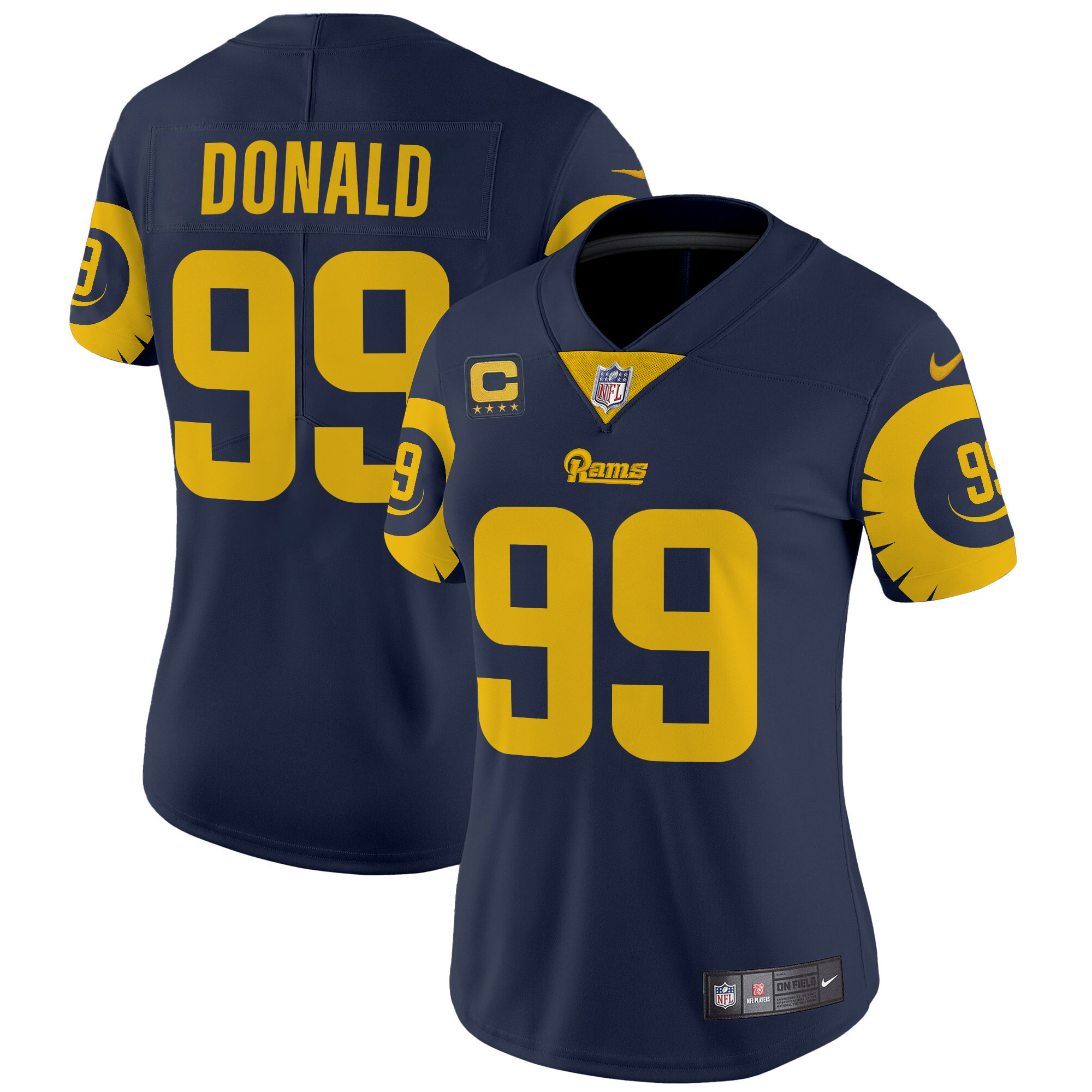 Women's Aaron Donald Los Angeles Rams Special Vapor Limited Navy Jersey - All Stitched