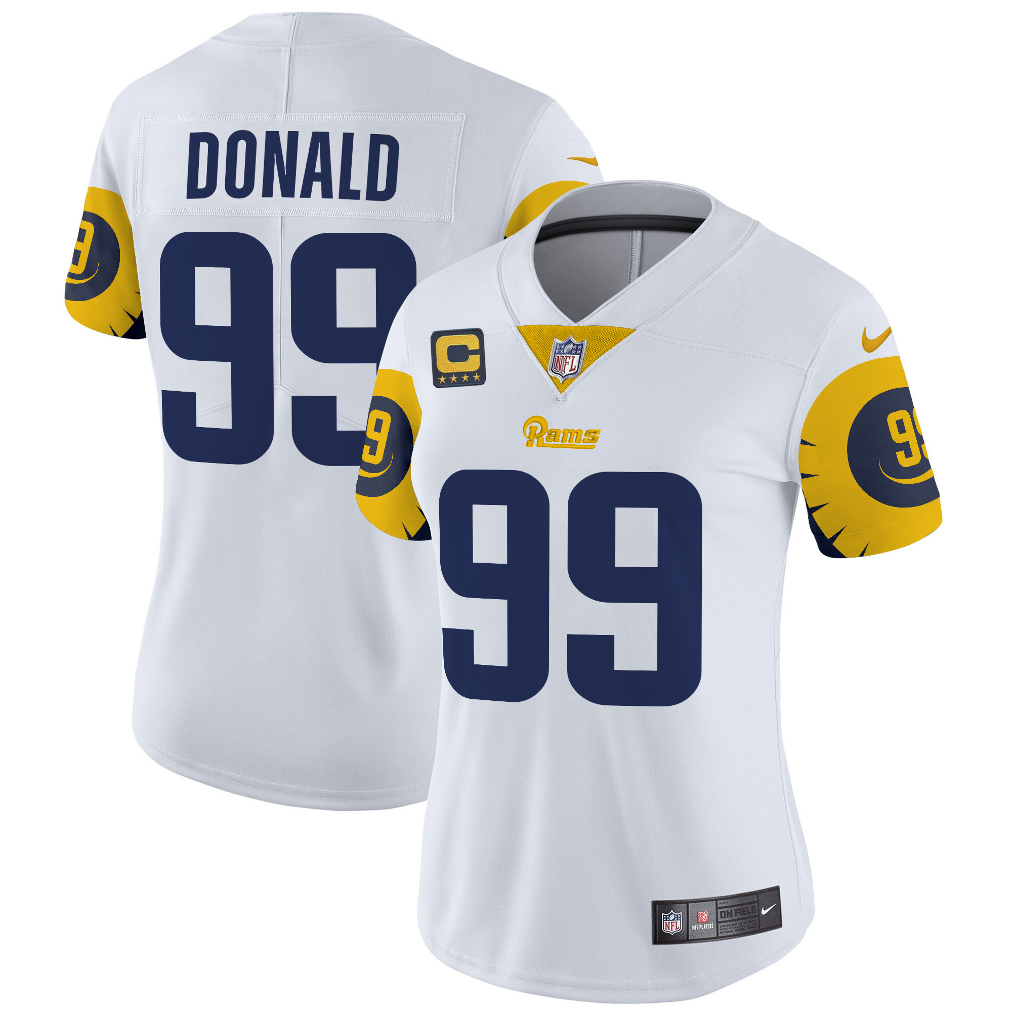 Women's Aaron Donald Los Angeles Rams Special Vapor Limited White Jersey - All Stitched