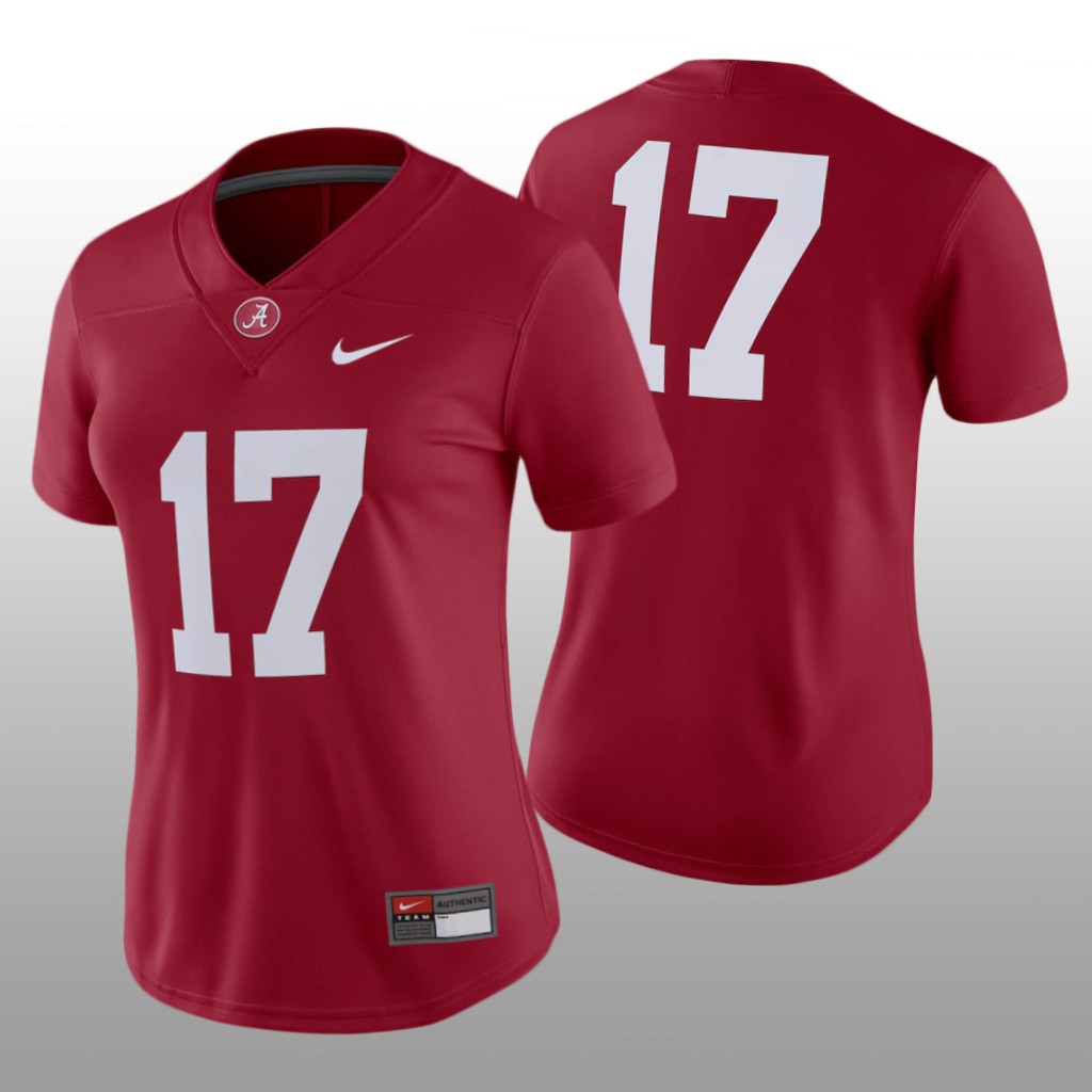 Women's Alabama Crimson Tide #17 Game Crimson Jersey