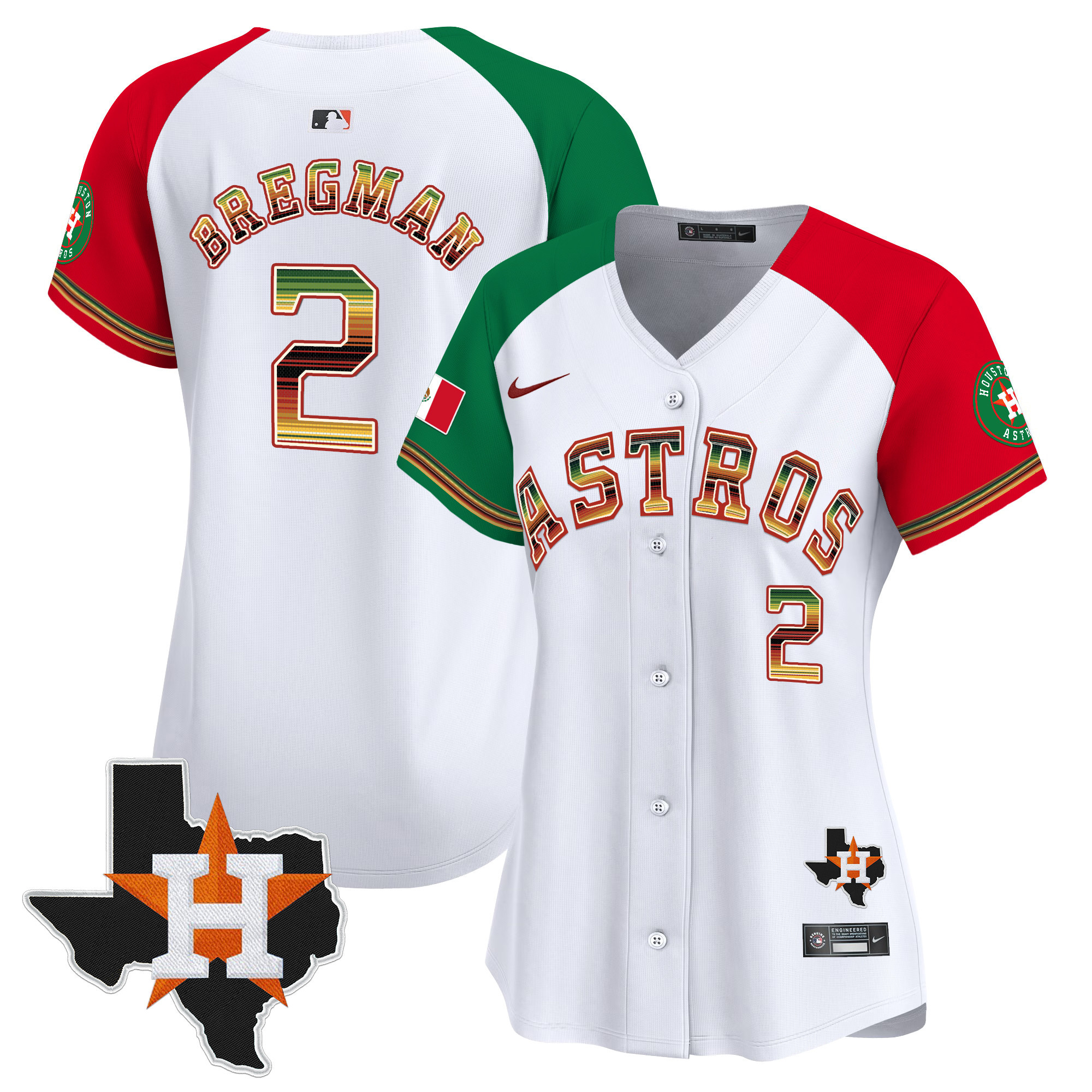 Women's Alex Bregman Houston Astros Mexico Traditional Style Vapor Premier Limited Alternate Jersey - All Stitched