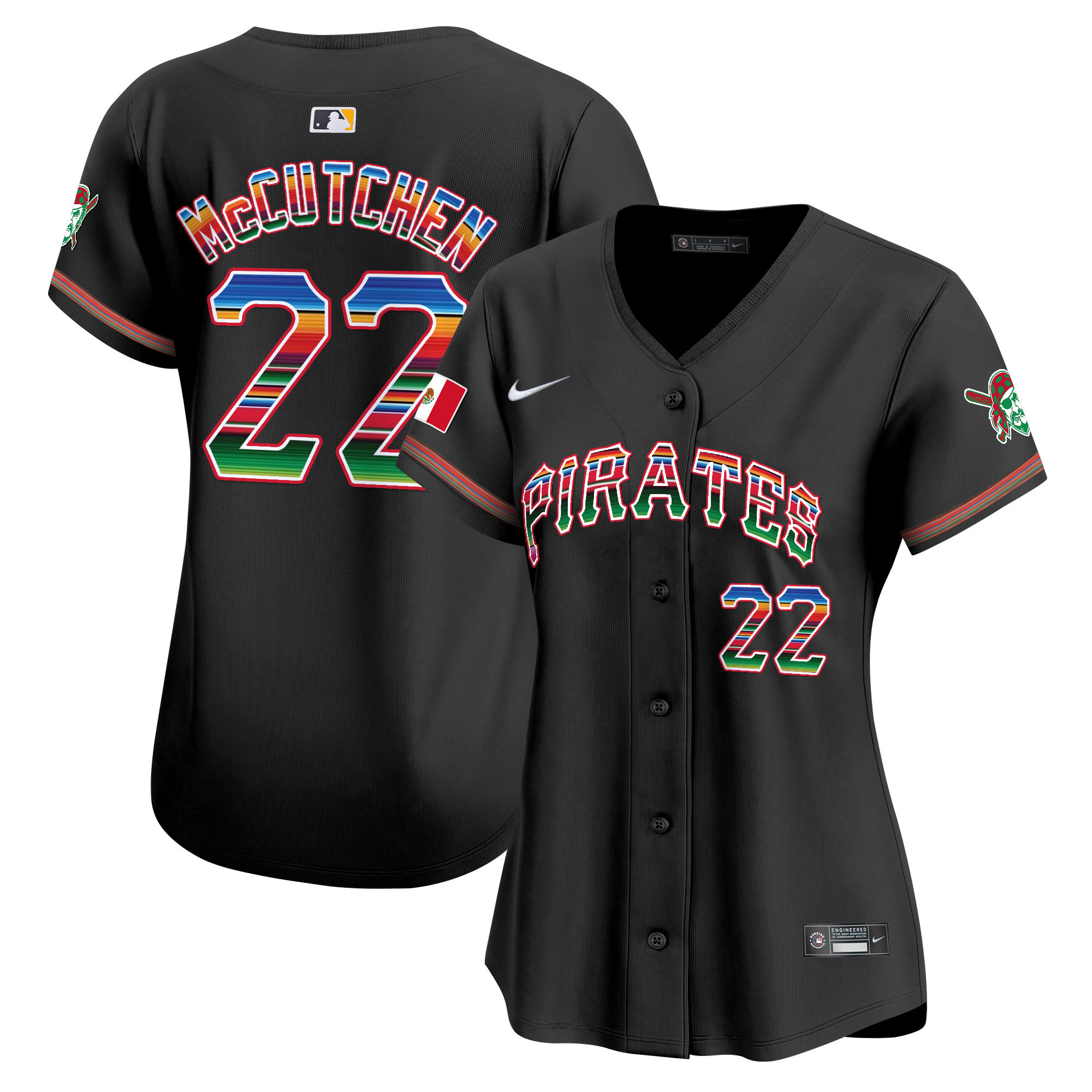Women's Andrew McCutchen Pittsburgh Pirates Mexico Vapor Premier Limited Black Jersey - All Stitched