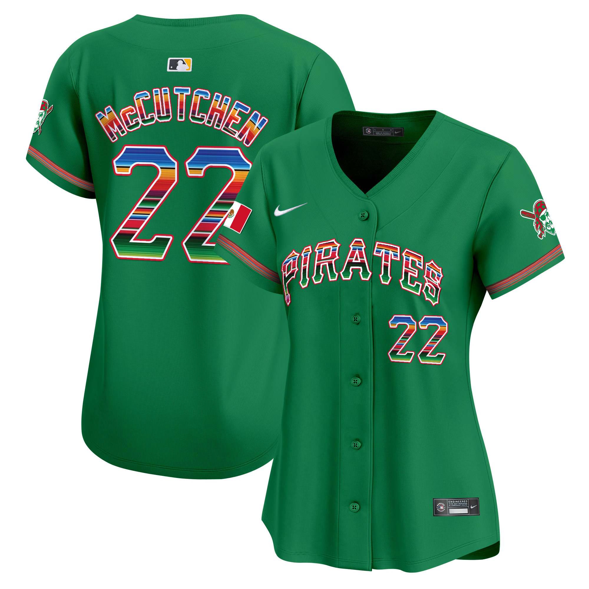 Women's Andrew McCutchen Pittsburgh Pirates Mexico Vapor Premier Limited Green Jersey - All Stitched
