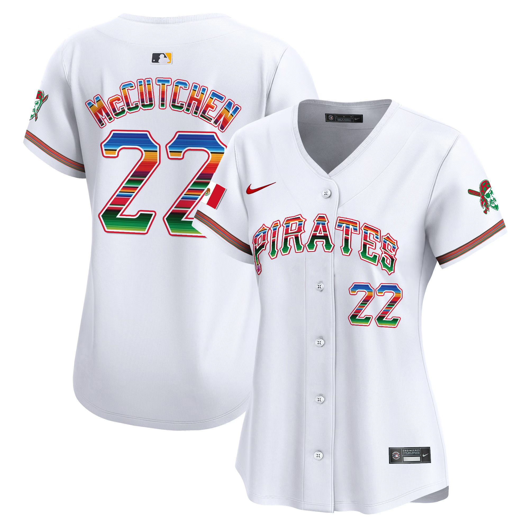 Women's Andrew McCutchen Pittsburgh Pirates Mexico Vapor Premier Limited White Jersey - All Stitched