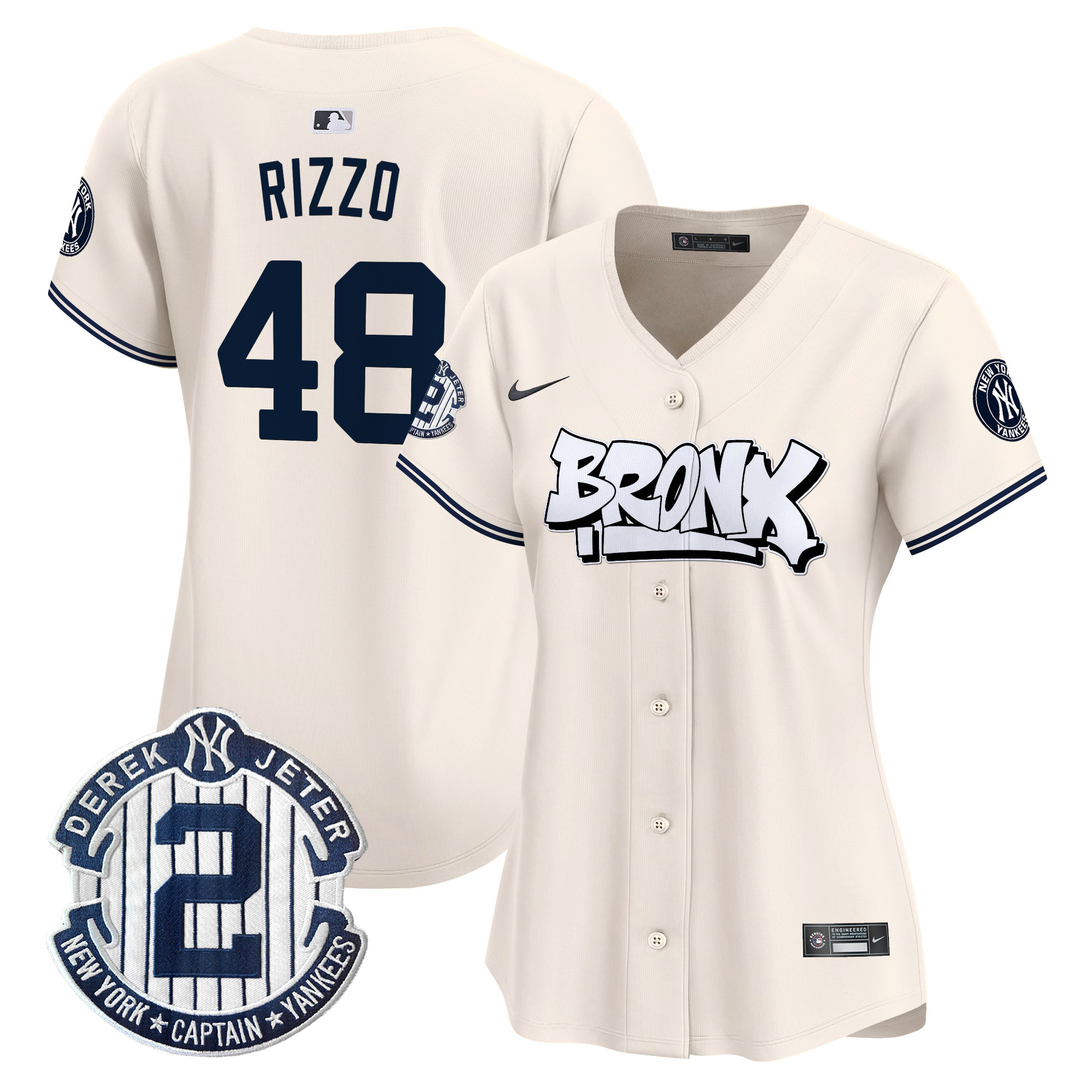 Women's Anthony Rizzo New York Yankees The Bronx Graffiti Vapor Premier Limited Cream Jersey V3 - All Stitched