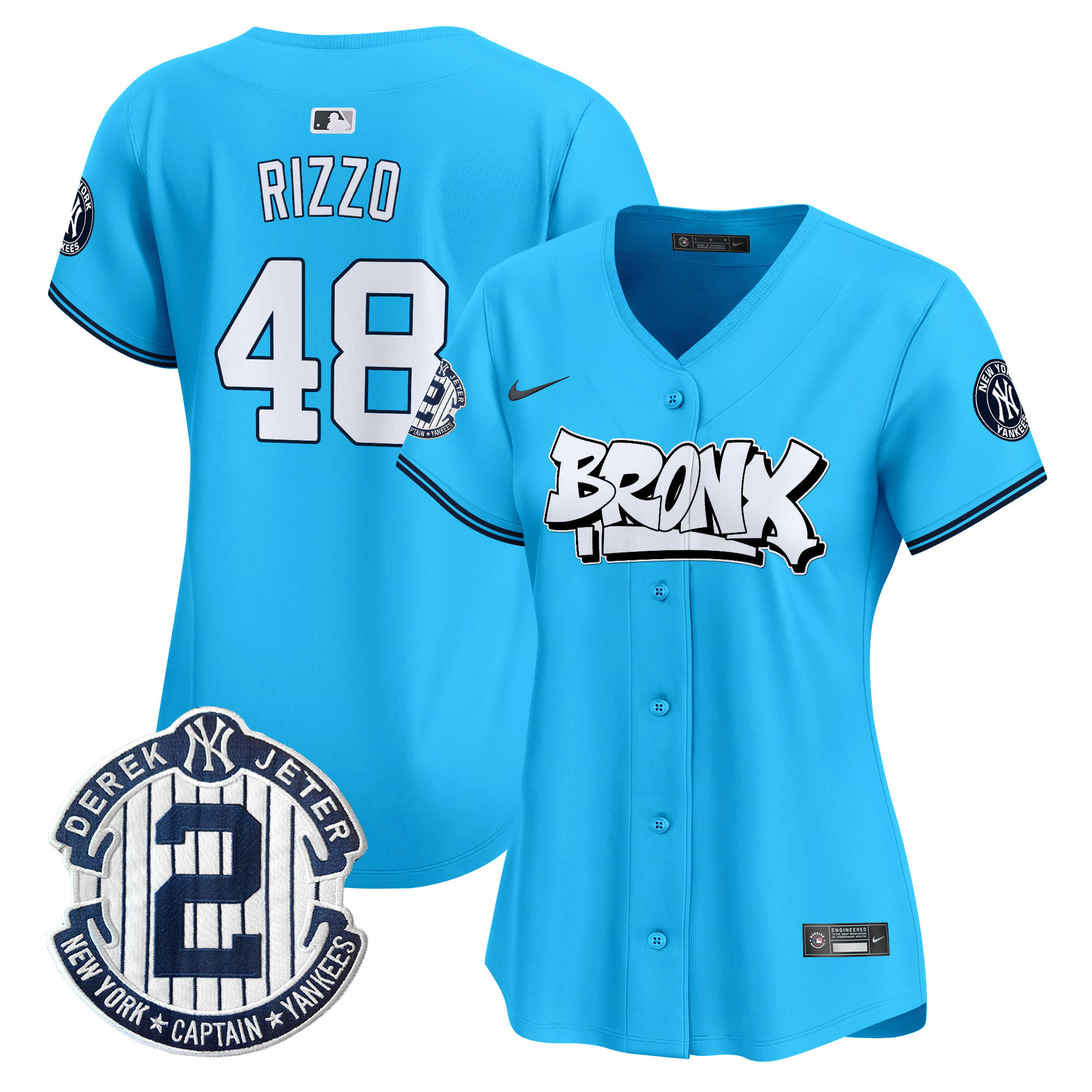 Women's Anthony Rizzo New York Yankees The Bronx Graffiti Vapor Premier Limited Light Blue Jersey V3 - All Stitched