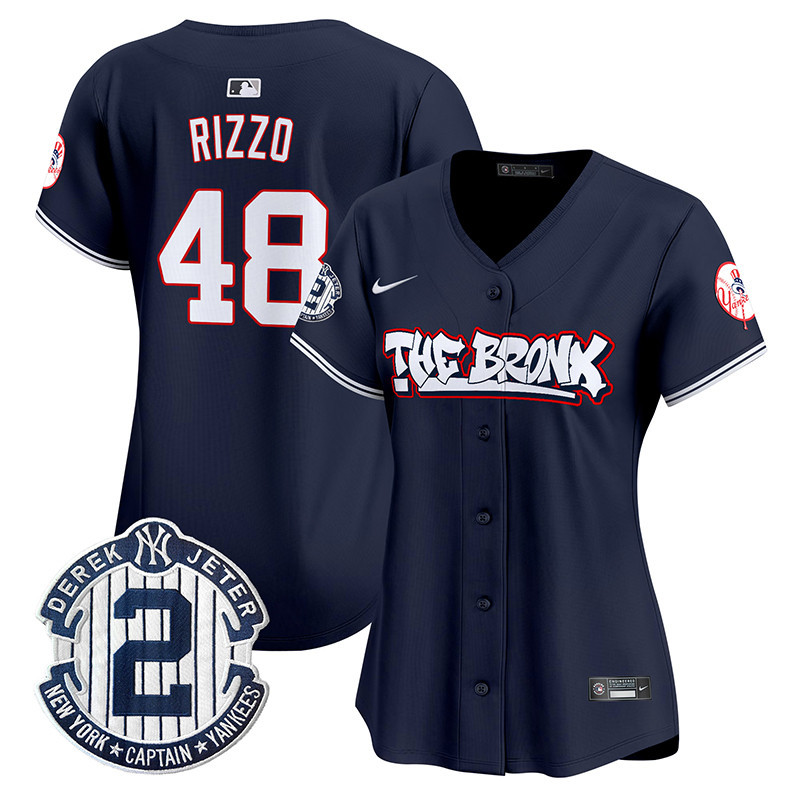 Women's Anthony Rizzo New York Yankees The Bronx Graffiti Vapor Premier Limited Navy Jersey V2 - All Stitched