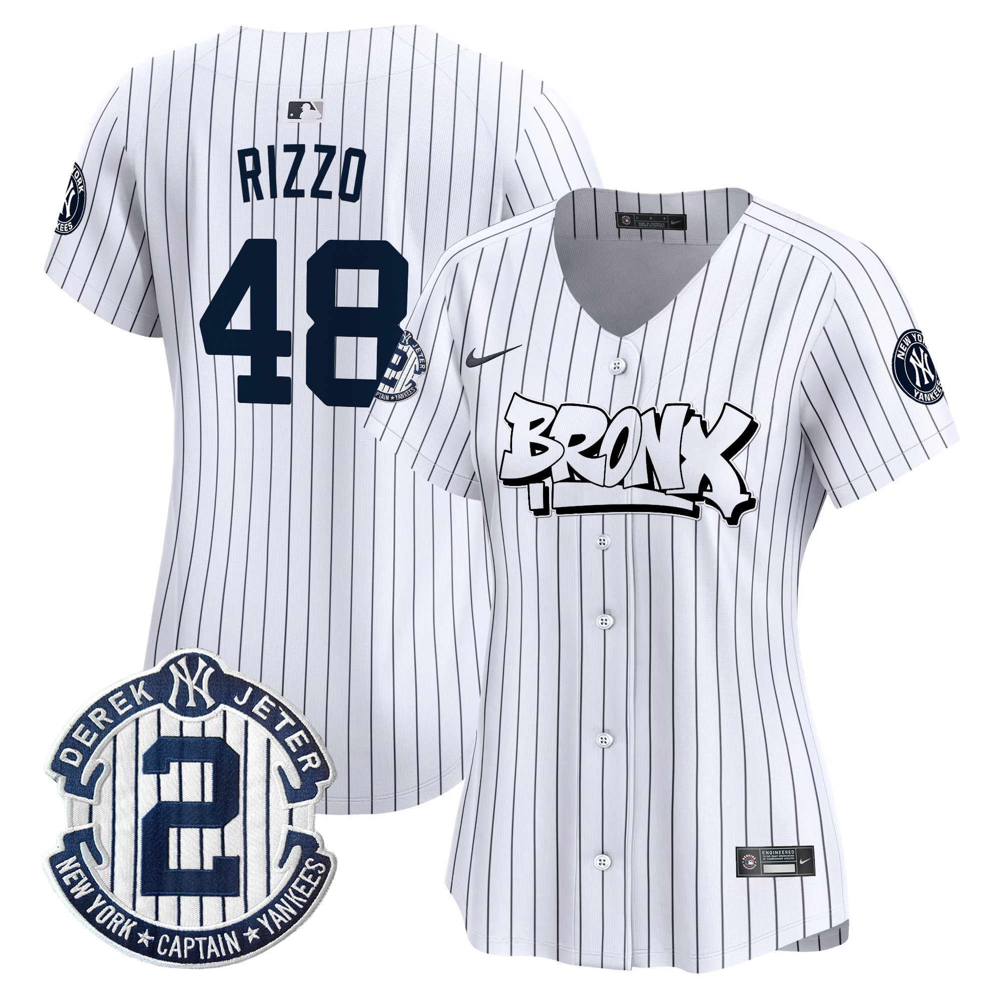 Women's Anthony Rizzo New York Yankees The Bronx Graffiti Vapor Premier Limited Pinstripe Jersey V3 - All Stitched