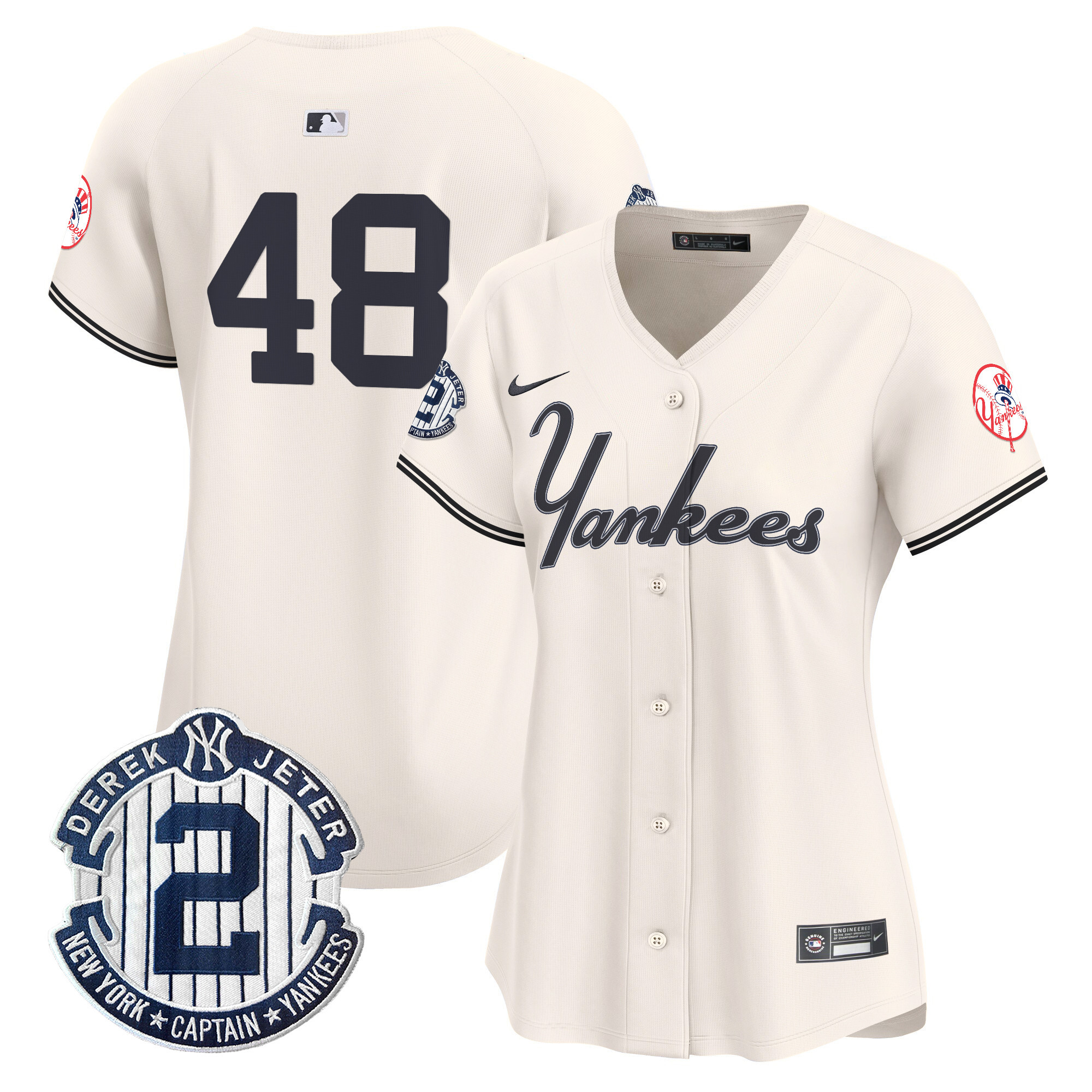 Women's Anthony Rizzo New York Yankees Throwback Vapor Premier Limited Cream Jersey V2 - All Stitched