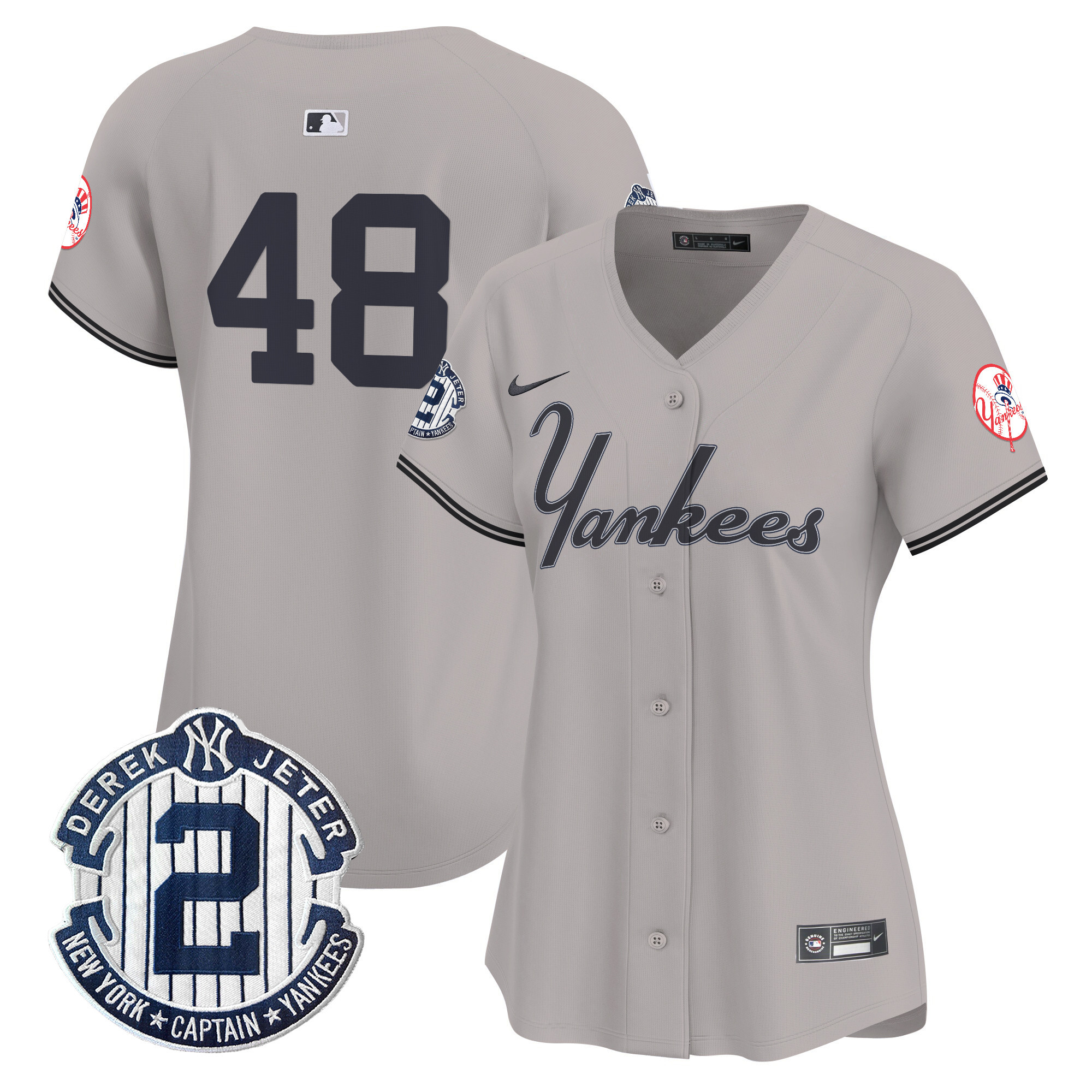 Women's Anthony Rizzo New York Yankees Throwback Vapor Premier Limited Gray Jersey V2 - All Stitched