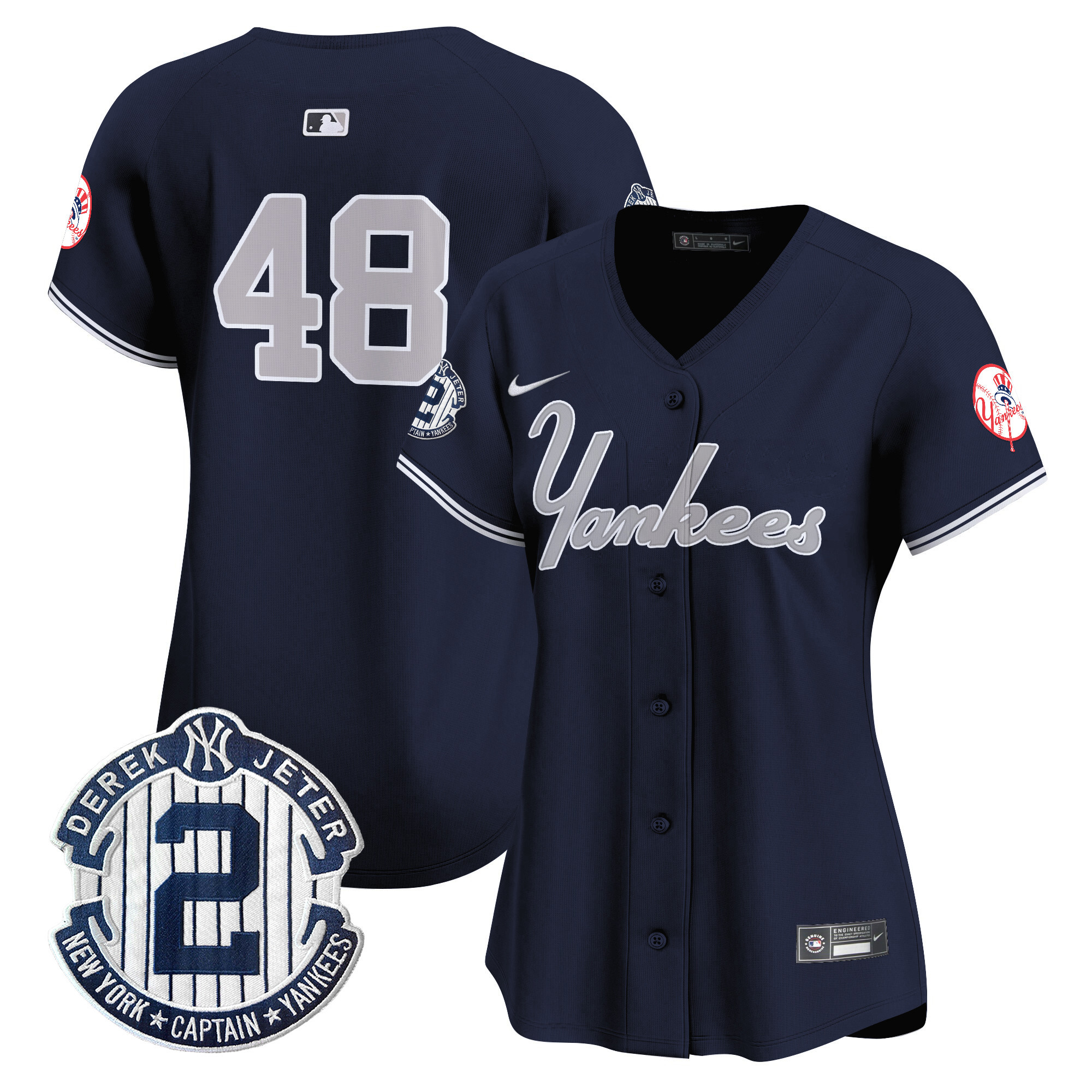 Women's Anthony Rizzo New York Yankees Throwback Vapor Premier Limited Navy Jersey V2 - All Stitched